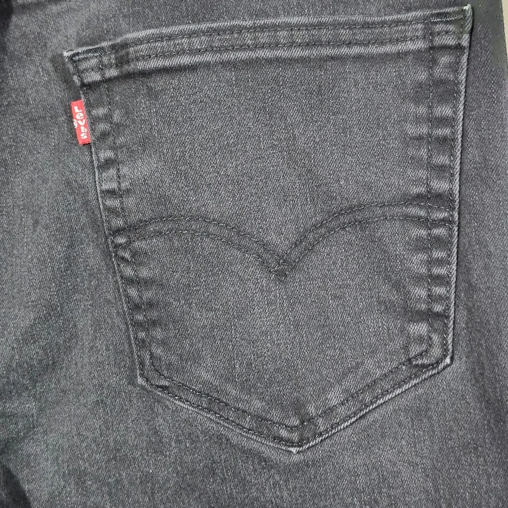 Levis 502 Regular Taper Mens Jeans Faded Black Denim W36 L32 Stretch 5-Pocket